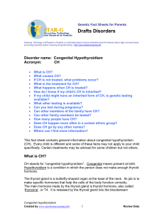 Drafts Disorders - NewbornScreening.info