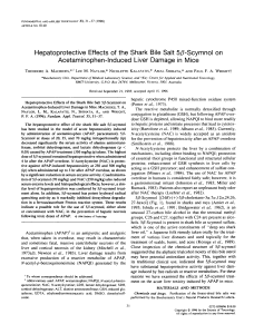 Hepatoprotective Effects of the Shark Bile Salt 5/?