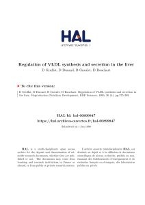 Regulation of VLDL synthesis and secretion in the liver