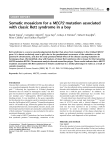 Somatic mosaicism for a MECP2 mutation associated with