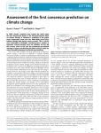 Assessment of the first consensus prediction on climate change
