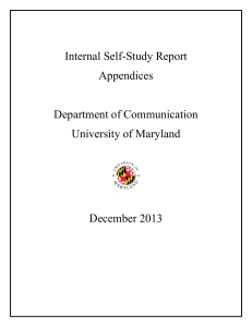 internal self-study report (appendices), 2013