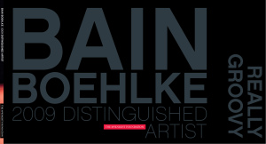 Bain Boehlke: 2009 Distinguished Artist