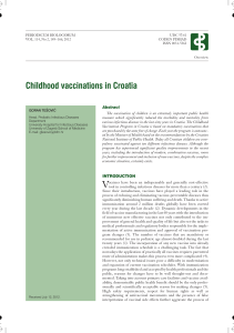Childhood vaccinations in Croatia