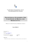 transitional economies: the case study of bosnia and herzegovina
