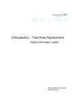 Orthopaedics – Total Knee Replacement