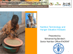 Nutrition terminology and situation analysis of Hunger