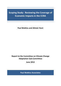 Scoping Study: Reviewing the Coverage of Economic Impacts in the