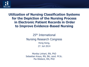 Utilization of Nursing Classification Systems for the Depiction of the