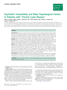 Psychiatric Comorbidity and Other Psychological Factors in Patients