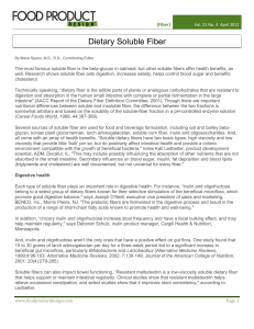 Dietary Soluble Fiber