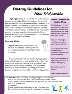 High Triglycerides - Lipid Genetics Clinic