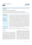 Structural Analyses of Zinc Finger Domains for Specific Interactions