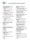 Grade 6 RE Test Paper 2012 - Catholic Institute of Education