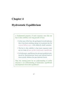 Chapter 4 Hydrostatic Equilibrium