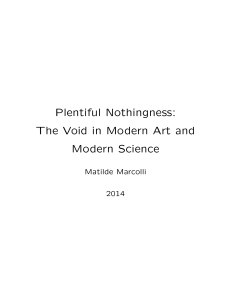 Plentiful Nothingness: The Void in Modern Art and Modern Science