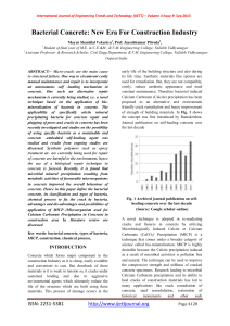 Bacterial Concrete: New Era For Construction