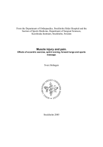 Muscle injury and pain. - KI Open Archive