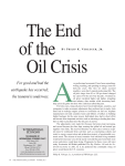 The End of the Oil Crisis - The International Economy