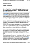 The World`s Fastest-Growing Economies Won`t Be Scary Unless