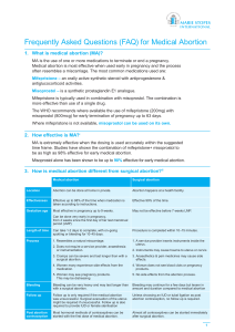 Frequently Asked Questions (FAQ) for Medical Abortion