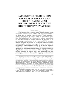 Hacking the Fourth - University of La Verne College of Law