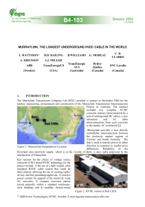 MurrayLink, the longest underground HVDC cable in the