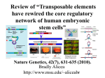 Review of “Transposable elements have rewired the core regulatory