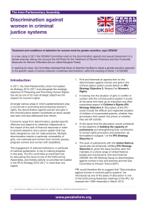 Discrimination against women in criminal justice systems