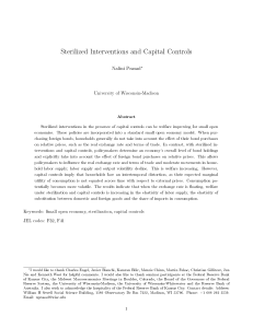 Sterilized Interventions and Capital Controls