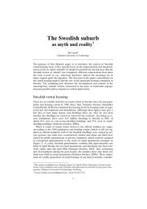 The Swedish Suburb as Myth and Reality