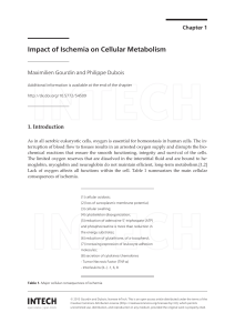 Impact of Ischemia on Cellular Metabolism