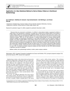 Application of a New Statistical Method to Derive