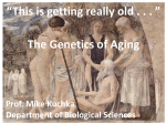 “This is getting really old . . . ” The Genetics of Aging