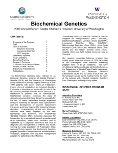 Biochemical Genetics - Seattle Children`s Hospital