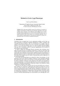 Methods to Evolve Legal Phenotypes