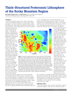 Thick-Structured Proterozoic Lithosphere of the Rocky Mountain