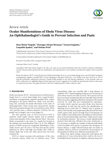 Ocular Manifestations of Ebola Virus Disease: An Ophthalmologist`s