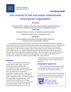 Can arsenic in soil and water contaminate home