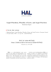 Legal Pluralism, Plurality of Laws, and Legal Practices - Hal-SHS