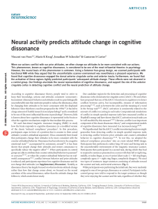 Neural activity predicts attitude change in cognitive dissonance