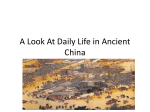 A Look At Daily Life in Ancient China