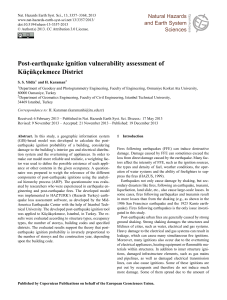 Post-earthquake ignition vulnerability assessment of