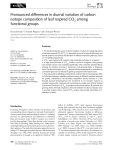 Pronounced differences in diurnal variation of carbon isotope