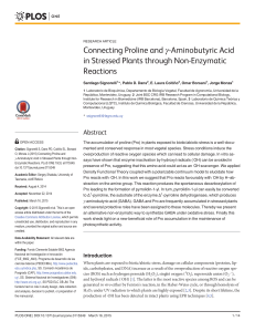 Connecting Proline and γ-Aminobutyric Acid in Stressed