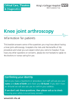 Knee joint arthroscopy - King`s College Hospital NHS Foundation Trust
