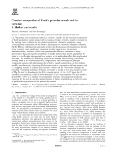 Chemical composition of Earth`s primitive mantle and its variance: 1