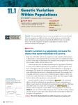 11.1 Genetic Variation Within Populations