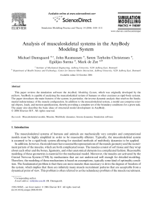 Analysis of musculoskeletal systems in the AnyBody Modeling System