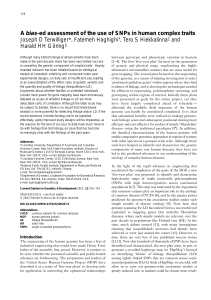 A bias-ed assessment of the use of SNPs in human complex traits